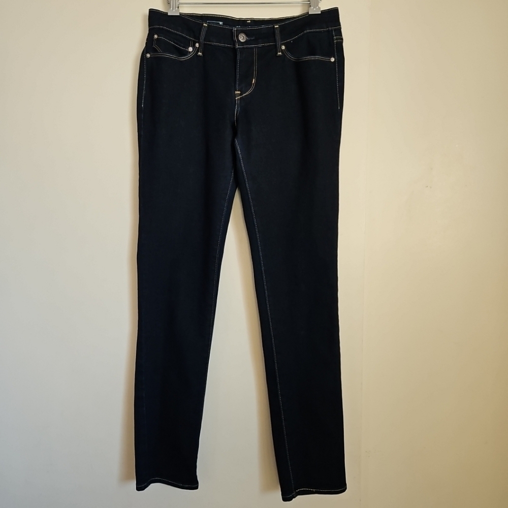 Levi's Denim Curvy Dark Blue Jeans Skinny Mid-Rise Size 29